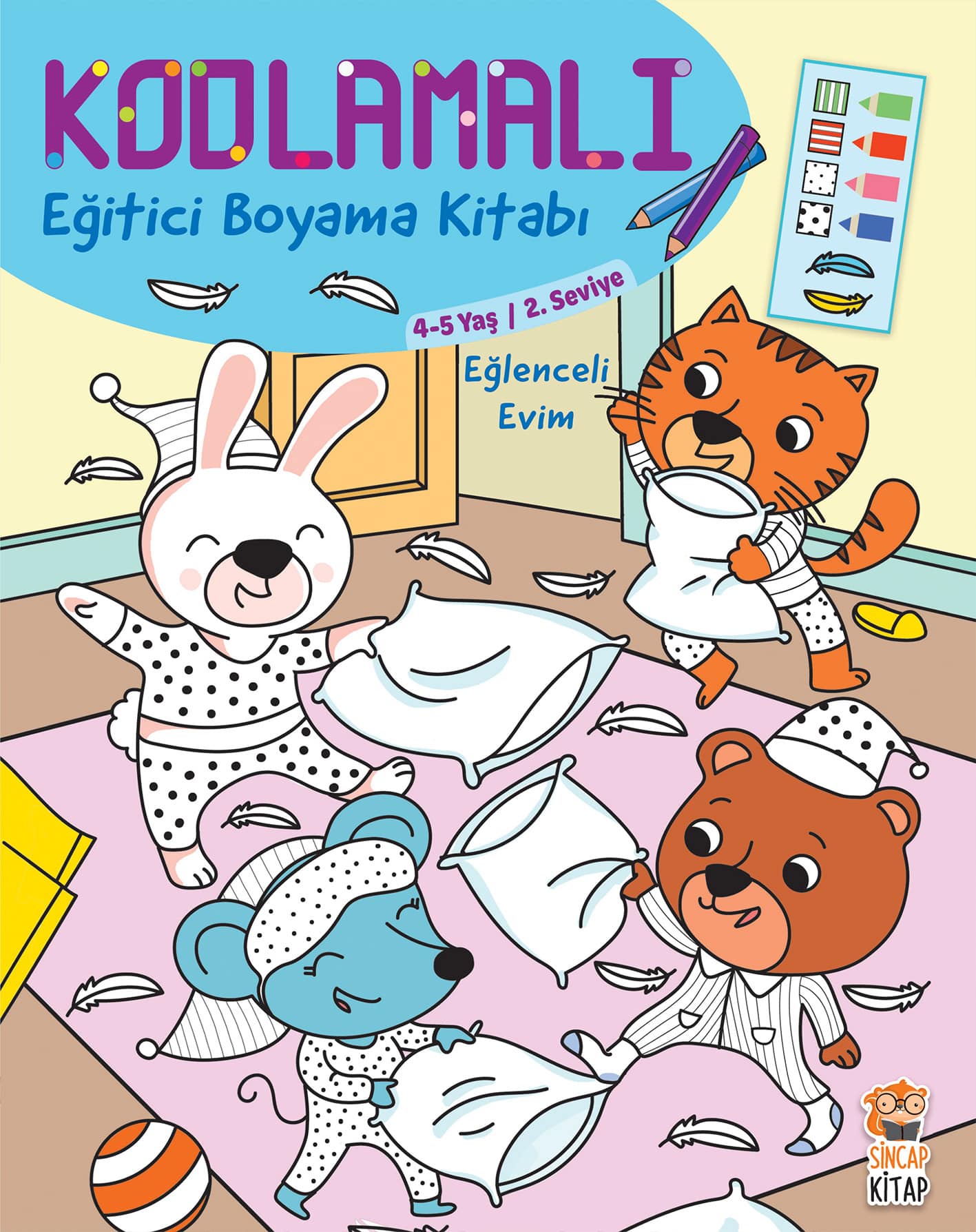 Kodlamalı Eğitici Boyama Kitabı – Eğlenceli Evim