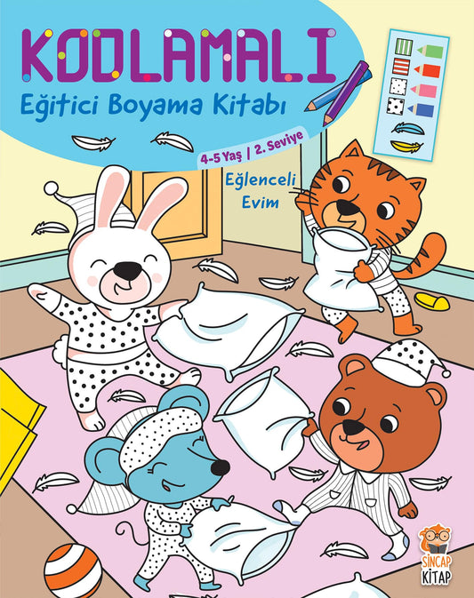 Kodlamalı Eğitici Boyama Kitabı – Eğlenceli Evim